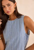 Picture of STRIPED SLEEVELESS TOP IN MIXED COTTON DENVER